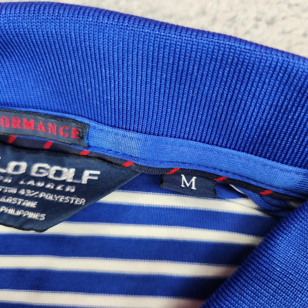 Polo Golf Ralph Lauren Performance Polo Shirt Mens M Wyndahm Championship Blue - Picture 8 of 8
